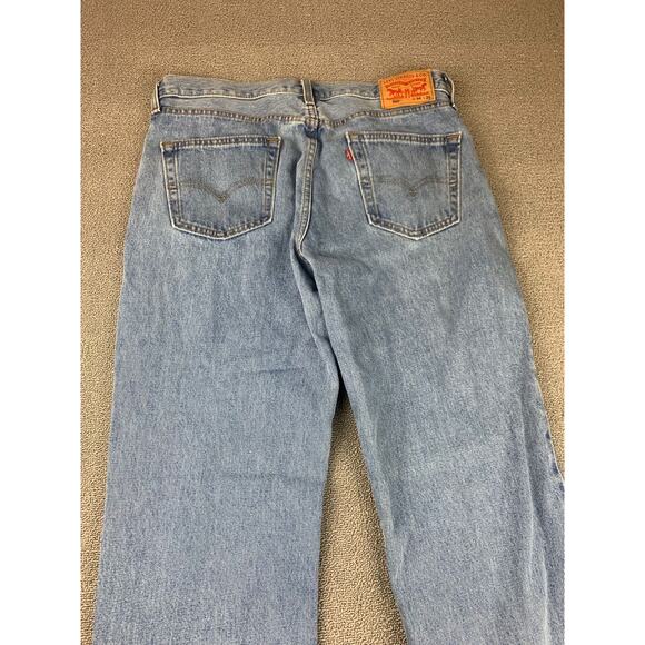 Levi's Men's 34x29 550 Relaxed Fit Blue Light Wash Straights Jeans - Picture 14 of 14